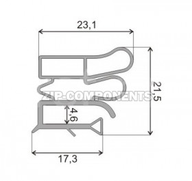 Уплотнитель 520х1020 Zanussi 520х1020 профиль ПС