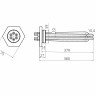 Тэн для электрического котла 2000W ТЭНБ-6,0 (ТЭН 70 В 10/2,0 P 220) фланец G2