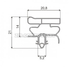 Уплотнитель 680x1013мм холодильника Daewoo профиль ОМ