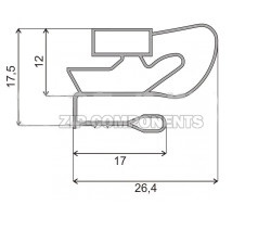 Уплотнитель холодильника Саратов 105, 580x825 профиль МА